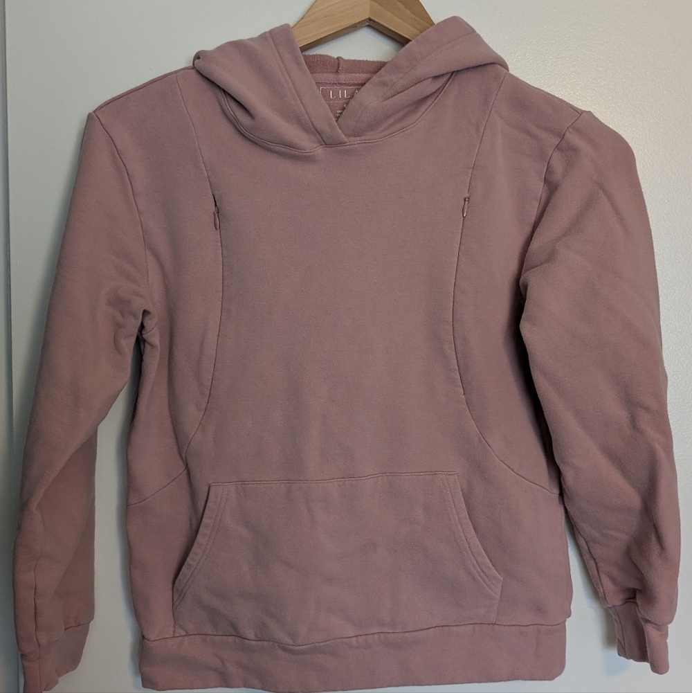 Lila Nikki Nursing Sweatshirt Dusty Rose Small - Picture 3 of 4